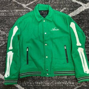 Amiri Bones Embroidered Varsity Jacket